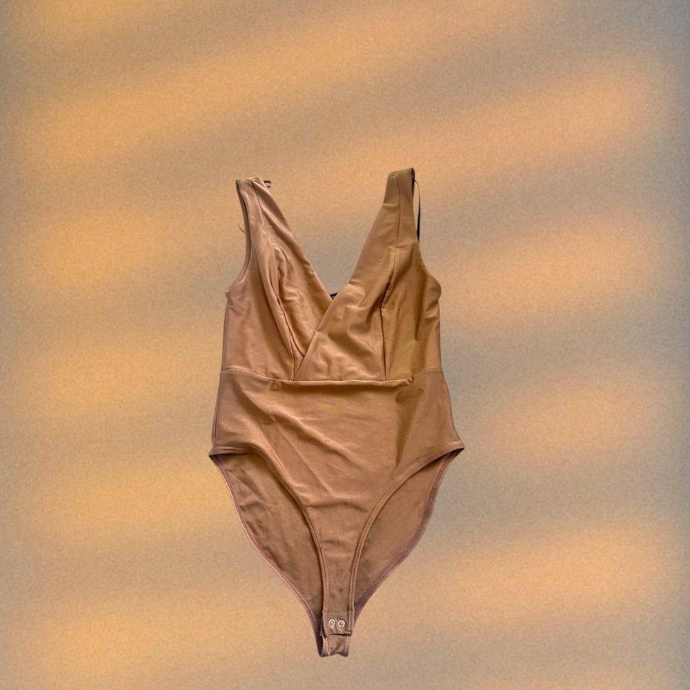 Tan One-Piece Bodysuit